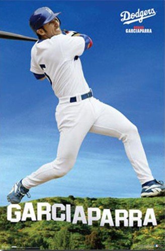 Dodgers - Garciaparra PREMIUM GRADE Rolled CANVAS Art Print Unknown 22x34
