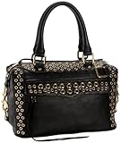 Rebecca Minkoff Eyelet Mab Mini Satchel,Ebony,one size
