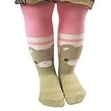 OEM 12-24m baby girl 80% cotton pantyhose kids girl tights (L, Pink)