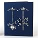 Magideal 3D Pop Up Invitation Greeting Card Wedding Birthday Merry-go-round Blue RS.190.00