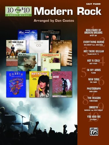 10 for 10 Sheet Music Modern Rock: Easy Piano Solos