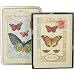 Butterfly combination set: Carte postale 18 postcards in tin and boxed set of 10 note cards with envelopes