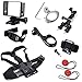 Coolaispo 9 in 1 Accessories Kit for GoPro Hero 4 GoPro Hero 3+ Hero 3 Camera:Aluminum Clamp Mount (Black & Silver Clip)+ Insurance Tether+Protective Frame+Chest Harness+Bike Mount+3-Way Arm etc.