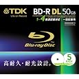 TDK �f�[�^�p�u���[���C�f�B�X�N 50GB BD-R(1��L�^�p) 4X �z���C�g���C�h�v�����^�u�� 5mm�P�[�X 5���p�b�N TDK