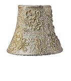 Ivory Beaded Flower Chandelier Shade
