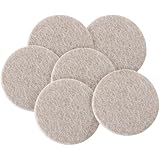Self-Stick 2" Heavy Duty Furniture Felt Pads for Hard Surfaces (6 piece) - Oatmeal, Round