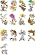 Classic Cartoon Tats - Set of 14 Tattoos - Tom and Jerry, Yogi, Jestsons, Flinstones and More