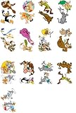 Classic Cartoon Tats - Set of 14 Tattoos - Tom and Jerry, Yogi, Jestsons, Flinstones and More