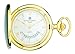 Charles-Hubert, Paris 3900-G Classic Collection Gold-Plated Polished Finish Hunter Case Quartz Pocket Watch