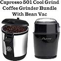 Capresso 501 Cool Grind Coffee Grinder Bundle With Bean Vac Coffee Canister
