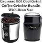 Capresso 501 Cool Grind Coffee Grinder Bundle With Bean Vac Coffee Canister