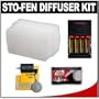 Sto-Fen Omni-Bounce OM-600 Flash Diffuser + Cameta NMH-1 Power Package - for Nikon SB-600 Speedlight Flash, Olympus FL-36 & FL-36R Electronic Flash