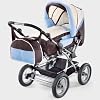 babywalz Kombi-Kinderwagen, braun/bleu/beige