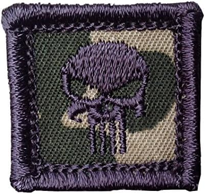 Velcro Punisher Skull Camo Pattern 1 X 1" Tactical Morale Patch