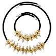 Modern Freshwater Pearl Yellow Topaz Crystal Velvet Necklace Bracelet Set Gift Bag Bucasi SALE