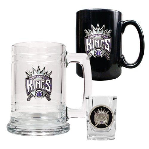 Sacramento Kings 15 Oz. Tankard, 15 Oz. Ceramic Mug & 2 Oz. Shot Glass NBA Gift Set