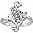 14K White Gold Mother's Ring - 5 Gemstone -- YOU CHOOSE THE COLORS!