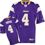 SAVE $9 - Brett Favre Youth Jersey: Reebok Purple Replica #4 Minnesota Vikings Jersey $50.99