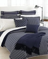 Lauren by Ralph Lauren Regent Diagonal Weave Navy Bed Blanket KING
