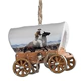 John Wayne Covered Wagon Ornament