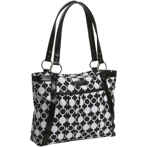 Kailo Chic Women's Pleated Laptop Tote (Mod Circles)