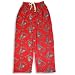  : Fun Boxers - Mens Cotton Lounge Pant, 'Chicks Dig Me' Allover Text, Red, Black