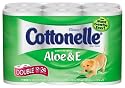 Kleenex Cottonelle Aloe & E Double Toilet Paper, 260-Sheet Double Rolls, 12-Count Packs (Pack of 4) [Amazon Frustration-Free Packaging]