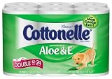 Kleenex Cottonelle Aloe & E Double Toilet Paper, 260-Sheet Double Rolls, 12-Count Packs (Pack of 4)