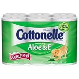 Kleenex Cottonelle Aloe & E Double Toilet Paper, 260-Sheet Double Rolls, 12-Count Packs (Pack of 4) ~ Kleenex