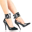 Pleaser Shoes Women's STILETTO, 5-Inch High Heel w/Classic Closed Toe Pump W/Ankle Cuff 306