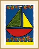 Sailboat Framed Art Print by Karen Gutowsky,22.4 in. x 28.3 in. Framed