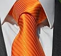 Krawatte von Milano Exclusive, Unifarben, orange