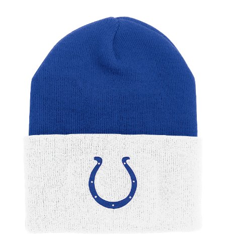NFL Men's End Zone Cuffed Knit Hat - K010Z (Indianapolis Colts, One Size Fits All)