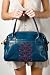 Orla Kiely - Women's Handstitched Stem Leather Zip Holdall (Ink) Image