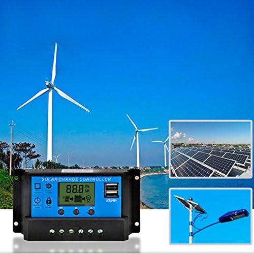 Biligo Digital LCD Display 30A 12V-24V Solar USB Charge Controller Regulator