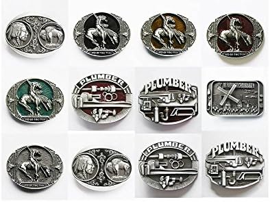 12 Pcs Shown As Picture Red Plumber Windmill Holland Red Yellow Black End Of The Trail Us 5 Cent Coin Indian Indian Head Bull Us Coin Belt Buckle