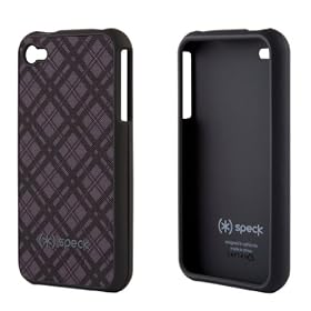 Speck Fitted for iPhone 4 - Darkest Tartan Plaid (Black/Grey)