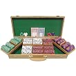 Trademark 500 Chip Tri-color Triple Crown Set with Genuine Oak Case (Brown)