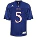 adidas Kansas Jayhawks #5 Royal Blue Replica Football Jersey