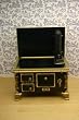 Miniature German Black Tile Tin Stove by J. Shopper