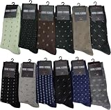 Royal Classic Mens Pattern Dress Socks Cotton Blend Assorted 12-Pack. 10-13