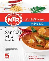 MTR Sambar Instant Dry Mix, 7.04-Ounce Pouches (Pack of 30)