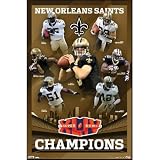 New Orleans Saints Poster Super Bowl Champs Xliv 4866 Poster Print, 22x34 Poster Print, 22x34 Poster Print, 22x34