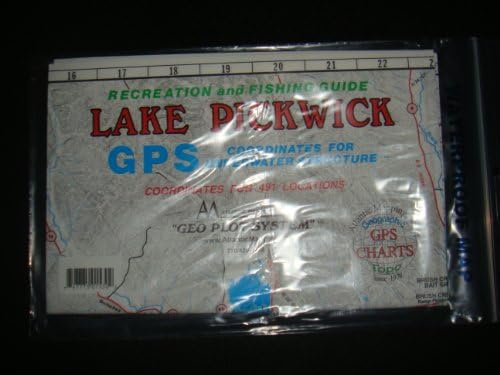 Lake Pickwick Enlarged Version Geographic GPS Charts and Above Water and Underwater Topography Map