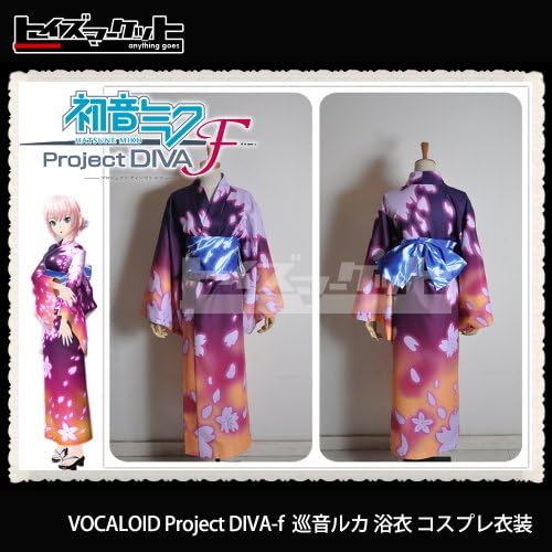 Luka Project DIVA-f high quality yukata cosplay costume for women size XS round VOCALOID (japan import)