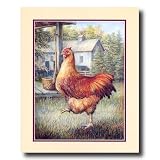 Red Barnyard Chicken Hen Country Home Decor Wall Picture 16x20 Art Print