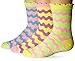 Jefferies Socks Big Girls' Pastel Neon Wavy Crew Socks(Pack of 3)