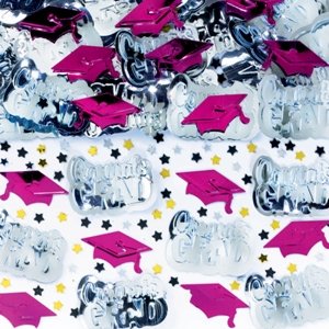 Graduation Burgundy Metallic Confetti 2 1/2oz