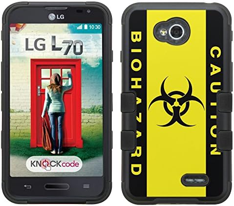 lg ultimate 2 case - [Biohazard]( Black / Black)UNIQUITI(TM) cell phone armor cover [TuMax] dual layer hybrid hard skin guard ultra protective shell (for lg ultimate 2 optimus l70 l41c )