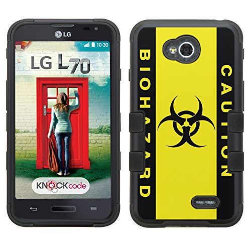 lg ultimate 2 case - [Biohazard]( Black / Black)UNIQUITI(TM) cell phone armor cover [TuMax] dual layer hybrid hard skin guard ultra protective shell (for lg ultimate 2 optimus l70 l41c )
